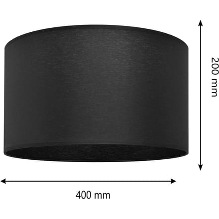 HELAM Lampenkap Alba, Ø 40 cm, E27, zwart