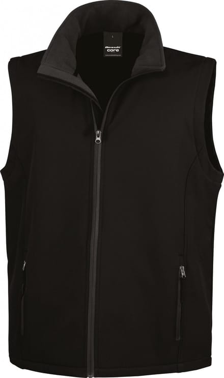 Result Printable Soft Shell Bodywarmer RT232 - Black/Black - 4XL