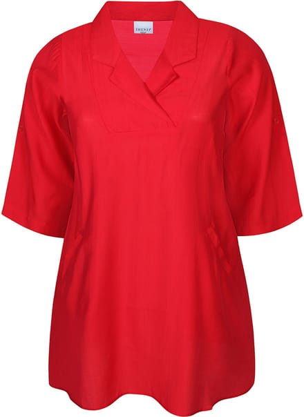 Zhenzi Orra 935-Tunic 3/4 Tango Red maat M=46/48