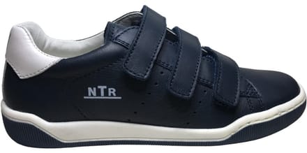 Naturino - Cliff VL - mt 28 - 3 velcro's lederen sneakers - navy/wit