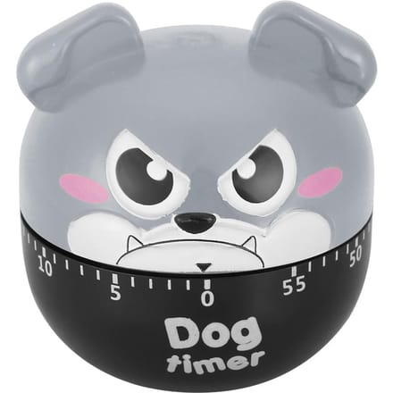 Minuterie de cuisine mécanique, mignon chien, compteurs manuels pour la cuisine à domicile, outil de rappel(gris) Gray gray