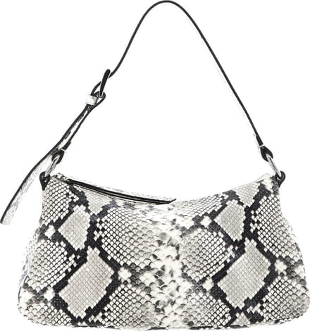 abro Schoudertas Leather Pitone By My Side Hobo Bag Beige Crème