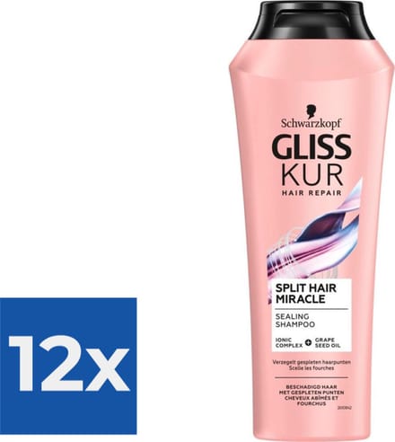 Gliss Kur - Shampoo - Split Hair Miracle - 370ml x 12