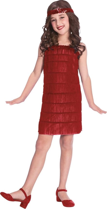 Amscan Verkleedjurk Franjes Meisjes Polyester Rood 10-12 Jaar