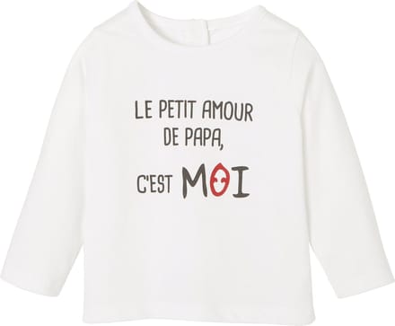 Vertbaudet T-shirt met lange mouwen en tekst voor baby's