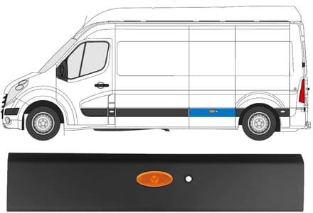 Sierlijst zijlijst PDC voor Renault Master 2010- / Links / Set