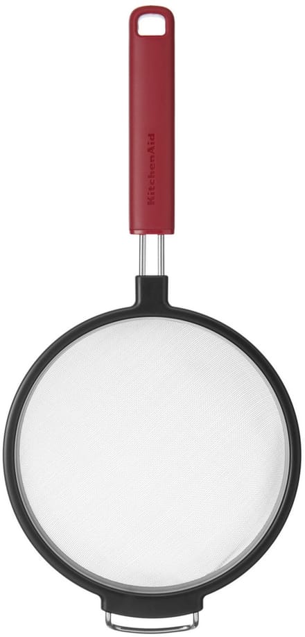 Zeef met Handvat, Bolzeef, 17 cm, Kunststof/RVS, Rood - KitchenAid