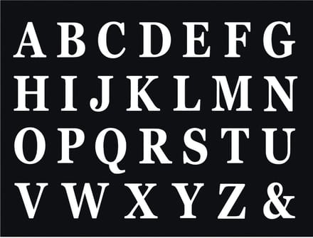 CHAKS Zelfklevende Letters A t/m Z - Wit - 48 kartonnen letters