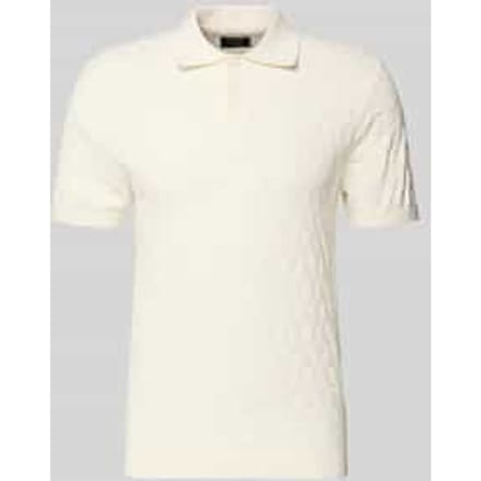Regular fit poloshirt met structuurpatroon