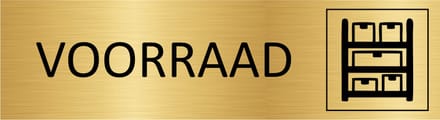 CombiCraft deurbordje Voorraad in goud met tape - 165 x 45 mm