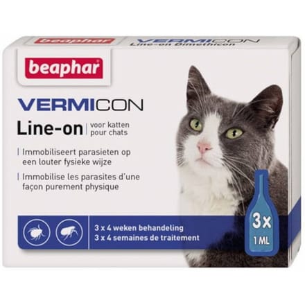 Beaphar® Vermicon Line-On Kat 3x1 Unidosis-pipetten