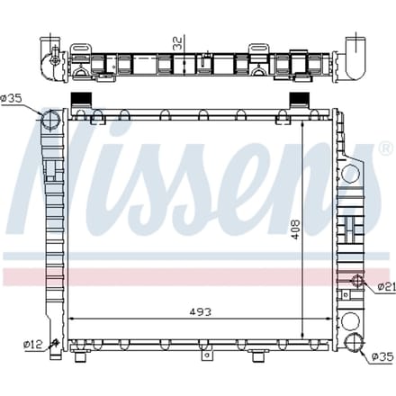 Radiator, motorkoeling NISSENS 62754A