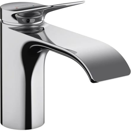 Hansgrohe VIVENIS wastafelkraan - model 80 - opbouw - laag - eengreeps - met trekwaste - chroom