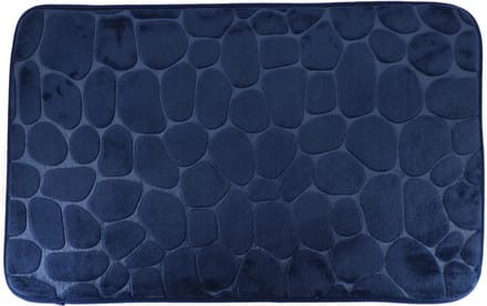 Tendance Badmat mat Pebble - microfiber - Memory Foam - donkerblauw - 50 x 80 cm - antislip - badkamer