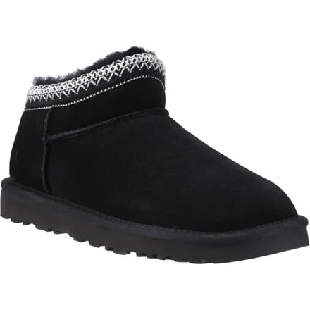 Hush Puppies Sloane Suede Dames Zwarte Pantoffels