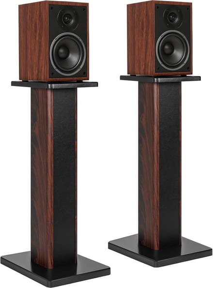 Luidsprekerstandaard - Luidsprekerhouder Speakerstandaard - Thuisbioscoop Opstellen - Zand Gevuld Ontwerp - 70 cm - Houtkleur