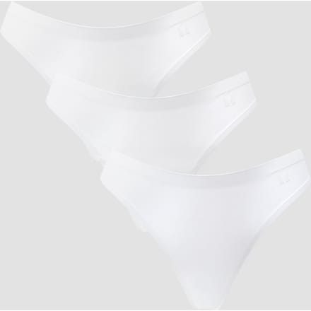 MP naadloze middelhoge string voor dames (verpakking met 3 stuks) - Wit - M