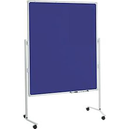MAUL presentatiebord Pro, B 1200 x H 1500 mm, whiteboard/textiel, blauw