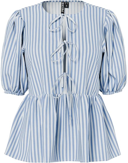 PIECES - PCJOLLY 2/4 TIE TOP WVN NOOS BC - Dames - Blouses