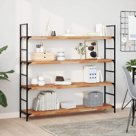 vidaXL - Wandschappen - 2 - st - zwevend - olieafwerking - 140x30x4 - cm - acaciahout