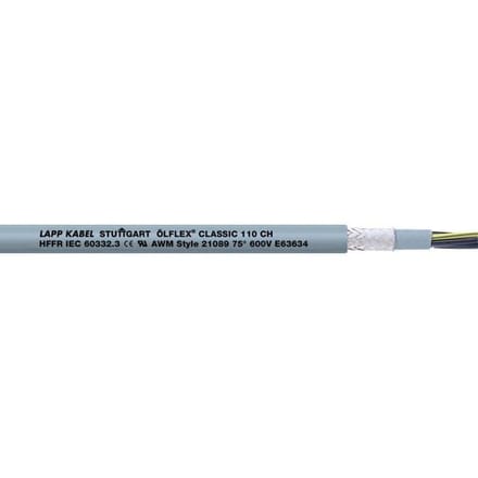 LAPP ÖLFLEX® CLASSIC 110 CH Stuurstroomkabel 3 G 0.75 mm² Grijs 10035041/100 100 m