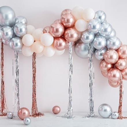 Partydeco - ballonnen - ballonboog - Kit Mixed Metallic