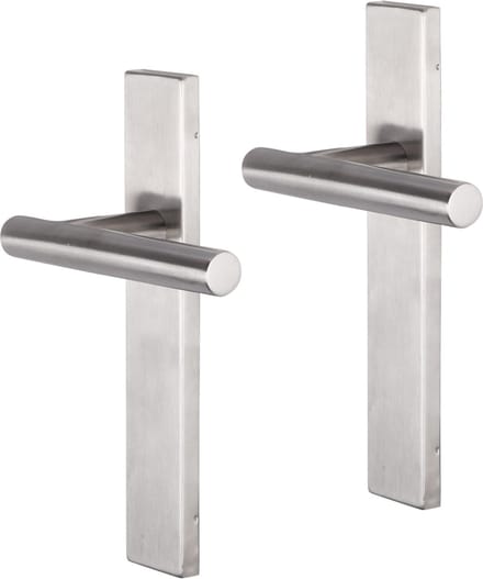 Deurkruk - Impresso Chelsea - Voor binnen - Vierkant deurschild - RVS - 2 stuks