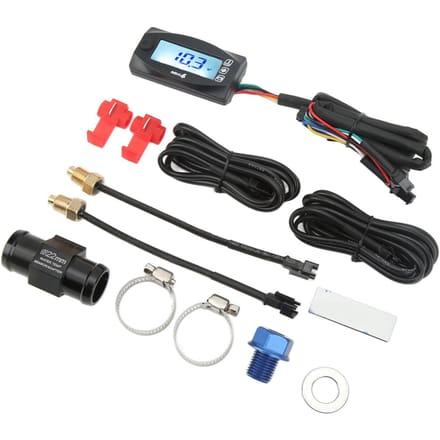 4-in-1 Water Olie Temperatuur Tijd Spanning Meter LCD Digitale Weergave DC12V Universeel voor Motorfiets black