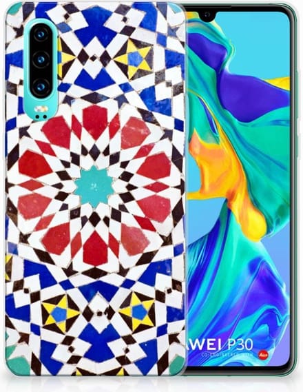 Huawei P30 TPU Siliconen Hoesje Mozaïek