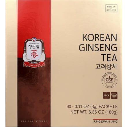 Koreaanse Ginseng Thee, 60 Zakjes, 0,11 oz (3 g) Elk