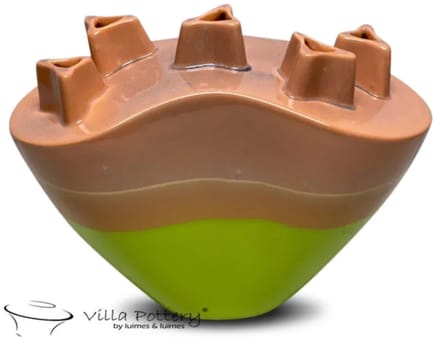Reactief Oranje Groen vaas Chimney D30 x B21 x H38