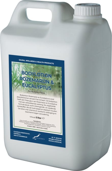 Bodylotion Rozemarijn & Eucalyptus 5 Liter - navulling