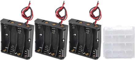 3x AAA Batterijhouder 4x 1.5V Batterijhouder met Draadjes & Opbergdoos