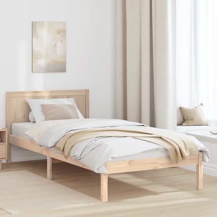 vidaXL - Bedframe - Bruin - 75 - x - 190 - cm - Massief - grenenhout