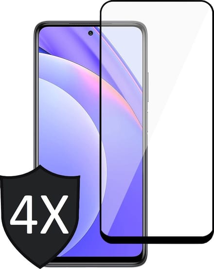Screenprotector geschikt voor Xiaomi Mi 10T Lite - Full Screen Protector - 4 Stuks