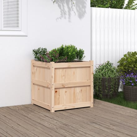 vidaXL - Plantenbak - 60x60x60 - cm - massief - grenenhout
