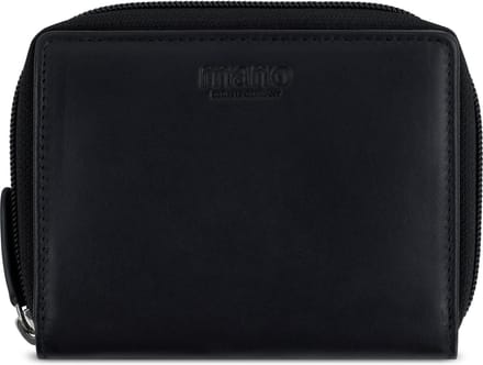 mano Don Andrea Portemonnee RFID-bescherming Leer 12 cm - Dames - Horizontaal - schwarz