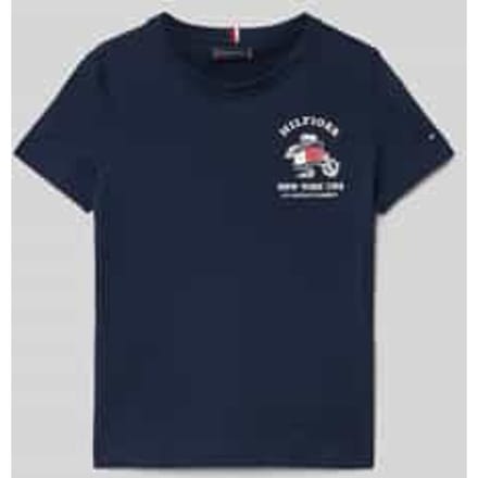 T-shirt met ronde hals, model 'FLAG FUN'