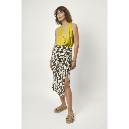 Dante6 Leica Printed Midi Skirt Jungle Leaf Größe: 36 | Midiröcke Outlet | Damen