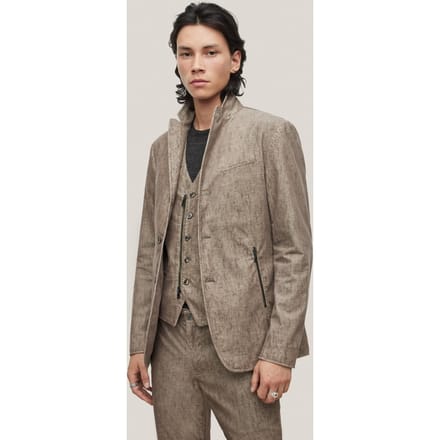 John Varvatos Slim Fit Convertible Peak Mushroom Größe: 56 | Blazer Outlet | Herren | Braun