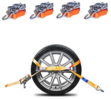 Spanbanden voor autotransport - 4 stuks, 3000 daN, 3 meter, DIN EN 12195-2
