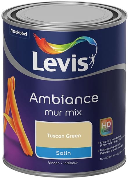 Levis - Ambiance Mur Satin Mix - Tuscan Green - Mengverf - 1 L