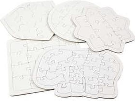 Puzzel, afm 17-21 cm, wit, 10 stuk/ 1 doos