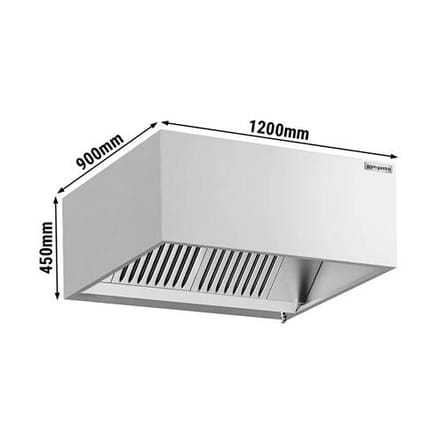 GGM Gastro Induktions-Kastenhaube - 1200mm - ohne Motor - mit Filter & Licht
