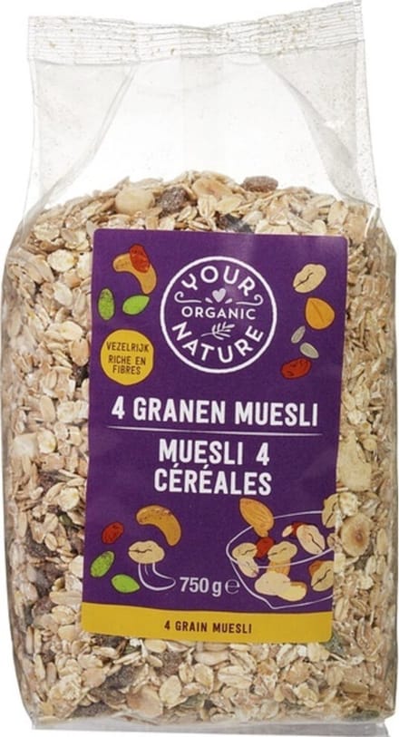 Your Organic Nature Muesli 4 Granen - 500 gr