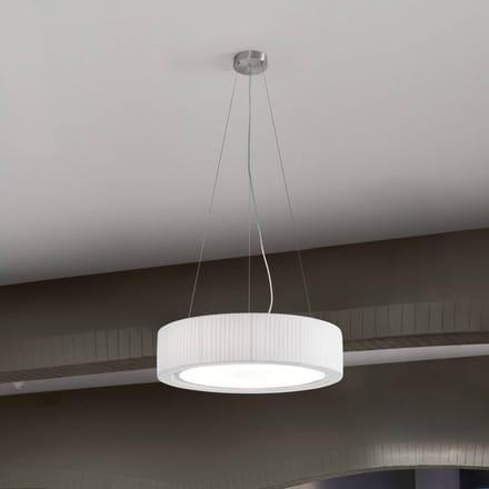 Bover LED plafondlamp Urban, zilver/wit, Ø 60 cm