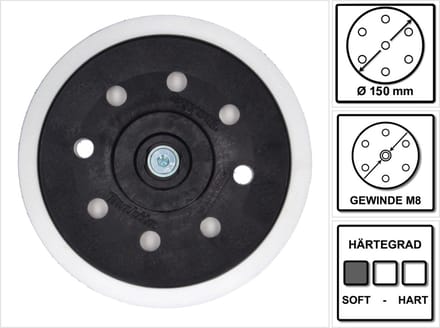 Makita 196684-1 Schuurschijf zacht 150 mm Diameter 150 mm