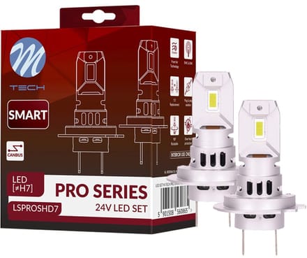 M-Tech H7 24V LED set - Premium smart serie (Canbus) - Plug & Play - Set - Alleen geschikt voor 24V voertuigen