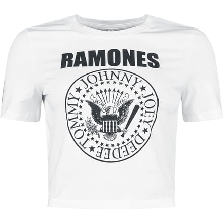 Ramones T-shirt - Original Crest - XS tot S - voor Vrouwen - wit