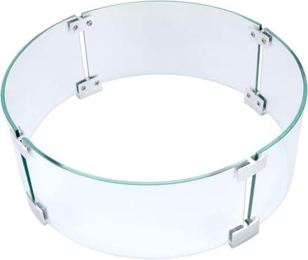 Glazen Windscherm voor Vuurkorf en Lasbak - Set met Gehard Glas
